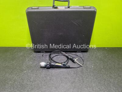 Olympus BF-P60 Bronchoscope in Case - Engineers Report : Optical System - 2 Broken Fibres , Angulation - No Fault Found, Insertion Tube - Badly Kinked, Light Transmission - No Fault Found, Channels - No Fault Found Leak Check - No Fault Found *SN