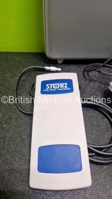 Job Lot Including 1 x Storz c-mac 8403 ZX Video Laryngoscope (Powers Up) with 1 x Karl Storz 40160120 Pulsar 2 Unit (Powers Up) 1 x 40160032 Footswit 8402 X Electronic Module with Li-ion Battery, 1 x Karl Storz 40 1600 21 LED Stroboscope Light Source and - 3