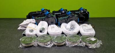 Job Lot Including 5 x Baynhams Powered Air Purifying Respirator PeRSo 2.0 Series Blower Systems (Untested Due to No Battery) with 5 x Hoses and 5 x PeRSo 2.0 Series PAPR Filters *Asset No NA* *SN NA*