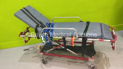 Ferno Falcon Hydraulic Ambulance Stretcher with Mattress (Hydraulics Tested Working) *S/N 003829* - 2