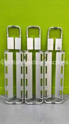 3 x Meber Aluminium Scoop Stretchers