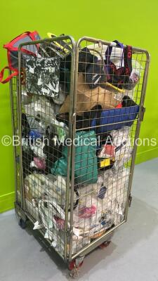 Cage of Mixed Ambulance Equipment Including Straps, Gloves and Splints (Cage Not Included) - 3