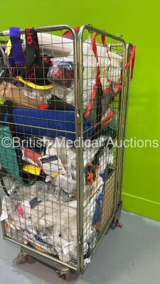 Cage of Mixed Ambulance Equipment Including Straps, Gloves and Splints (Cage Not Included) - 4