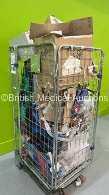 Cage of Mixed Ambulance Equipment Including Coveralls, Straps and Splints (Cage Not Included) - 2