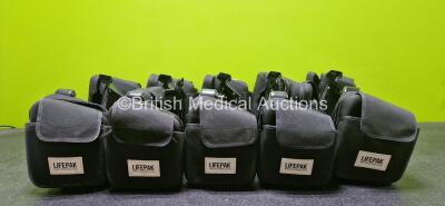 6 x Lifepak Monitor / Defibrillator Cases (All Damaged Zips - See Photos)