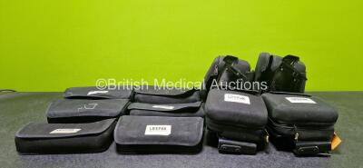 Job Lot Including 2 x Lifepak Monitor / Defibrillator Cases (Both Damaged Zips) and 6 x Lifepak Monitor / Defibrillator Pouches