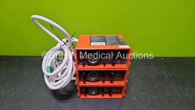 3 x Pneupac paraPAC 2D Ventilators with 3 x Hoses - 2