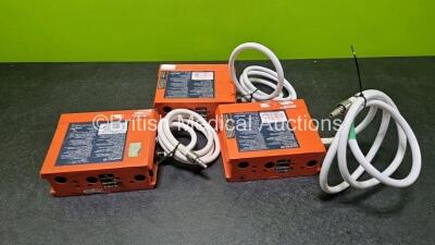 3 x Pneupac paraPAC 2D Ventilators with 3 x Hoses - 7