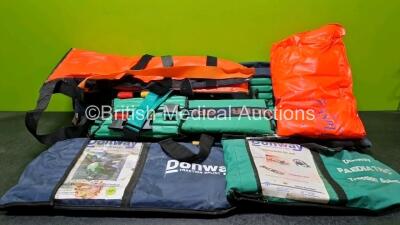 Job Lot Including 4 x Ferno Pedi-Pac Immobilization Systems, 2 x Donway Traction Splints, 1 x Hartwell Medical Fasplint, 1 x Res-Q-Splint and 1 x Spencer Extraction Device