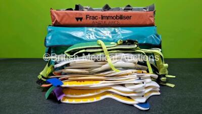 Job Lot Including 1 x Large Ambulance Bag, 2 x Immobilisers, 3 x Belts and Approx 18 Stifneck Extrication Collar