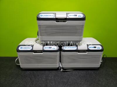 3 x Labcold Ref RPDF0012F Vaccine and Sample Carrier Fridges (All Power Up)