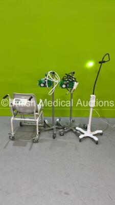 Mixed Lot Including 1 x Welch Allyn GS Exam Light IV on Stand (Powers Up) 2 x Bird Mark 7A Respirators on Stands and 1 x Marsden Wheelchair Scale