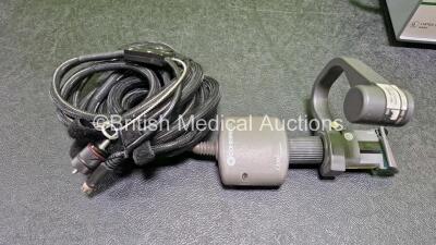 Job Lot Including 1 x Xomed Treace Micro Craft 2000 Power System with 1 x Medtronic Xomed-Treace Ref 33-27750 Angled Handpiece, 1 x Medtronic Xomed-Treace Ref 33-27500 Angled Handpiece, 1 x Medtronic Xomed-Treace Ref 33-27100 Straight Handpiece(Powers Up) - 8