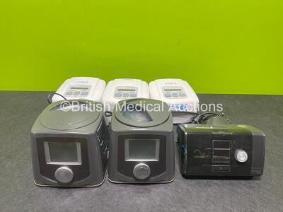 Mixed Lot Including 1 x ResMed Airsense 10 Autoset CPAP Unit, 2 x Devilbiss Sleepcube Standard Unit, 2 x 4 x Fisher & Paykel ICONNAK Novo CPAP Units