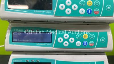 Job Lot Including 8 x B.Braun Infusomat Space Infusion Pumps (All Power Up) with 8 x Pole Clamps and 8 x Power Supplies (All Power Up) - 3