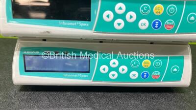 Job Lot Including 8 x B.Braun Infusomat Space Infusion Pumps (All Power Up) with 8 x Pole Clamps and 8 x Power Supplies (All Power Up) - 9