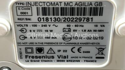 3 x Fresenius Kabi Injectomat MC Agilia Syringe Pumps (All Power Up) *SN *018130 - 20131768 / 20229781 / 19952034* - 6