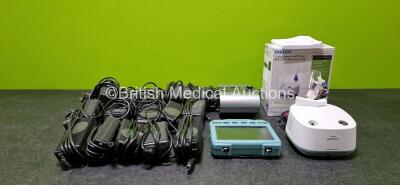 Mixed Lot Including 1 x Saltillo ALT-Chat (Plus) Unit (Untested Due to No Power Supply), 16 x Respironics Power Supplies, 1 x ResMed S9 Autoset CPAP and 1 x Philips Respironics InnoSpire Essence Compressor (Powers Up)