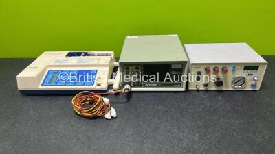 Mixed Lot Including 1 x Cambridge Medical Model SC 1000 EKG Machine (Missing Printer Lid) 1 x Universal Lung Ventilators Ltd Zoovent Unit and 1 x Cardiac Recorders Cardian II Type 45b Unit