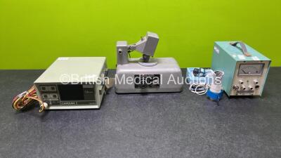 Mixed Lot Including 1 x Mortar Machine, 1 x Gould Pneand 1 x Cardiac Recorders Cardian II Type 45b Pneumotachograph with Accessories