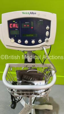 Job Lot Including 1 x Welch Allyn 53N00 Monitor on Stand with Power Supply and Various Leads, 1 x CSI 506DXNT Monitor with Power Supply on Stand - 1 x Missing Wheel (Both Power Up) and 1 x Welch Allyn BP Meter on Stand *JA078997 / na* - 2