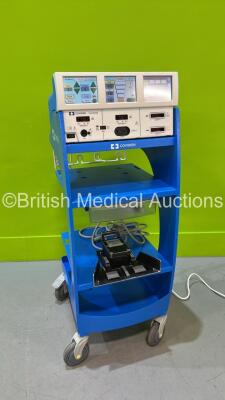 Valleylab ForceTriad Electrosurgical / Diathermy Unit Version 4.00 with Dual Footswitch on Trolley *Mfd - 2013* (Powers Up) *SN T3G36109EX*