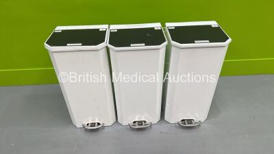 3 x Sunflower Pedal Bins