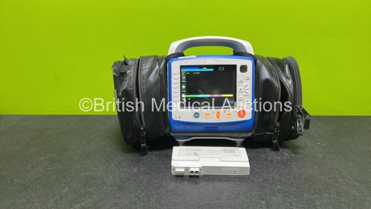 Zoll X Series Monitor/Defibrillator Application Version 02.34.05.00 Including Pacer, ECG, SPO2, NIBP, CO2 and Printer Options with 2 x Sure Power II Li-Ion Batteries (Powers Up and Passes Self Test, Scratches to Screen - See Photos) *AR16D018733*