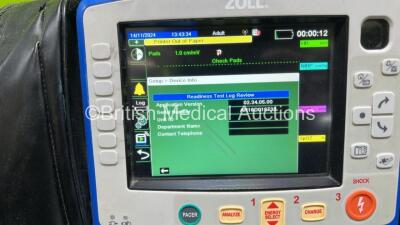 Zoll X Series Monitor/Defibrillator Application Version 02.34.05.00 Including Pacer, ECG, SPO2, NIBP, CO2 and Printer Options with 2 x Sure Power II Li-Ion Batteries (Powers Up and Passes Self Test, Scratches to Screen - See Photos) *AR16D018733* - 4