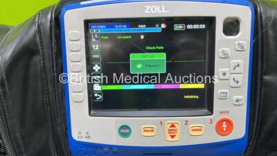 Zoll X Series Monitor/Defibrillator Application Version 02.34.05.00 Including Pacer, ECG, SPO2, NIBP, CO2 and Printer Options with 2 x Sure Power II Li-Ion Batteries (Powers Up and Passes Self Test, Faint Scratches to Screen) *AR16C018540* - 3