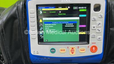 Zoll X Series Monitor/Defibrillator Application Version 02.34.05.00 Including Pacer, ECG, SPO2, NIBP, CO2 and Printer Options with 2 x Sure Power II Li-Ion Batteries (Powers Up and Passes Self Test, Faint Scratches to Screen) *AR16C018540* - 4