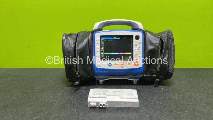 Zoll X Series Monitor/Defibrillator Application Version 02.34.05.00 Including Pacer, ECG, SPO2, NIBP, CO2 and Printer Options with 2 x Flat Sure Power II Li-Ion Batteries (Powers Up and Passes Self Test with Good Battery, 2 x Flat Batteries Included, Sli