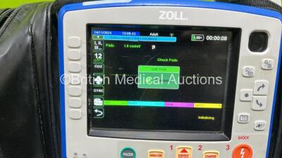 Zoll X Series Monitor/Defibrillator Application Version 02.34.05.00 Including Pacer, ECG, SPO2, NIBP, CO2 and Printer Options with 2 x Flat Sure Power II Li-Ion Batteries (Powers Up and Passes Self Test with Good Battery, 2 x Flat Batteries Included, Sli - 4