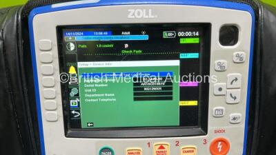 Zoll X Series Monitor/Defibrillator Application Version 02.34.05.00 Including Pacer, ECG, SPO2, NIBP, CO2 and Printer Options with 2 x Flat Sure Power II Li-Ion Batteries (Powers Up and Passes Self Test with Good Battery, 2 x Flat Batteries Included, Sli - 5