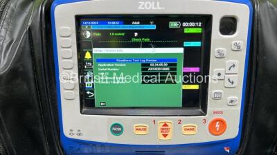 Zoll X Series Monitor/Defibrillator Application Version 02.34.05.00 Including Pacer, ECG, SPO2, NIBP, CO2 and Printer Options with 2 x Sure Power II Li-Ion Batteries *1 x Flat* (Powers Up and Passes Self Test) *AR16D018885* - 4