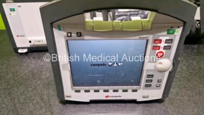 GS Corpuls3 Slim Defibrillator Ref : 04301 (Powers Up) with Corpuls Patient Box Ref : 04200 (Powers Up) with Pacer, Oximetry, ECG-D, ECG-M, CO2, CPR, NIBP and Printer Options, 4 and 6 Lead ECG Leads, CO2 Cable, CPR Sensor, Hose, Cuff, 3 x Li-ion Batteries - 9