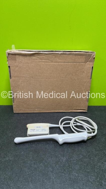 Philips C8-4v Transducer / Probe Ref 21437A *S/N 02WWXX* **A/N NA** In Box (Untested - Cable Has Small Cut in - See Pictures)