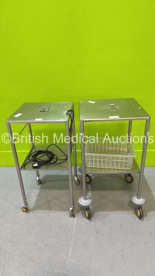 2 x Stainless Steel Trolleys *RI*