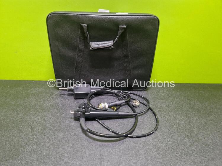 Fujinon EG-530WR Video Gastroscope in Case - Engineer's Report : Optical System - No Fault Found, Angulation - No Fault Found, Insertion Tube - Badly Kinked , Light Transmission - No Fault Found, Channels - No Fault Found, Leak Check - No Fault Found *SN