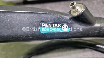 Pentax EG-2990K Video Gastroscope in Case - Engineer's Report : Optical System - No Fault Found, Angulation - No Fault Found, Insertion Tube - No Fault Found , Light Transmission - No Fault Found, Channels - No Fault Found, Leak Check - No Fault Found *SN - 4