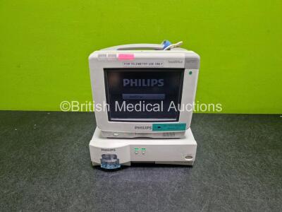 Philips IntelliVue MP5T Patient Monitors Including ECG, SpO2 and NBP Options (Powers Up) with 1 x Li-ion Battery and 1 x Philips IntelliVue G5 M1019A Gas Module