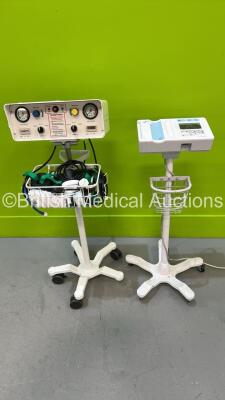 1 x Welch Allyn CP50 ECG Machine on Stand and 1 x Oak Medical MK.4S Tourniquet on Stand with Accessories *4S-611*