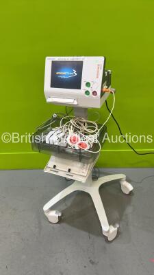 Sonicaid Team 3I Fetal Monitor *Mfd 2019* with 2 x Transducers (2 x Toco) Sonicaid Freedom Wireless System, Finger Trigger and SpO2 Cable on Stand (Powers Up)