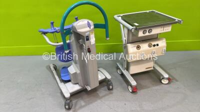 1 x Eschmann Suction Stand (Cut Power Cable) and 1 x Arjo Encore Patient Hoist (No Battery)