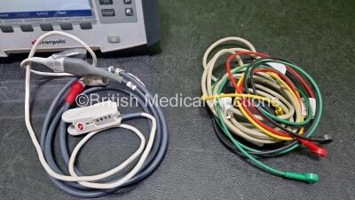 GS Corpuls3 Slim Defibrillator Ref : 04301 (Powers Up) with Corpuls Patient Box Ref : 04200 (Powers Up) with Pacer, Oximetry, ECG-D, ECG-M, CO2, CPR, NIBP and Printer Options with 4 and 6 Lead ECG Leads, CO2 Cable , SpO2 Cable, TG-121T Cable, 3 x Li-ion - 3