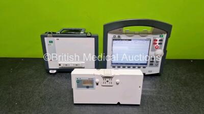 GS Corpuls3 Slim Defibrillator Ref : 04301 (Powers Up) with Corpuls Patient Box Ref : 04200 (Powers Up) with Pacer, Oximetry, ECG-D, ECG-M, CO2, CPR, NIBP and Printer Options with 4 and 6 Lead ECG Leads, CO2 Cable, CPR Sensor, Hose, SpO2 Cable, TG-121T Ca - 7