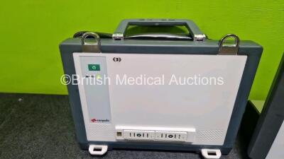 GS Corpuls3 Slim Defibrillator Ref : 04301 (Powers Up) with Corpuls Patient Box Ref : 04200 (Powers Up) with Pacer, Oximetry, ECG-D, ECG-M, CO2, CPR, NIBP and Printer Options with 4 and 6 Lead ECG Leads, CO2 Cable, CPR Sensor, Hose, SpO2 Cable, TG-121T Ca - 9