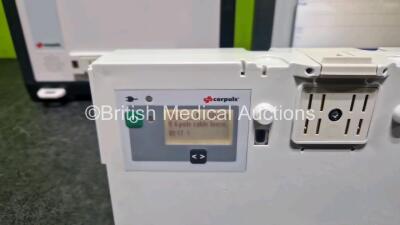 GS Corpuls3 Slim Defibrillator Ref : 04301 (Powers Up) with Corpuls Patient Box Ref : 04200 (Powers Up) with Pacer, Oximetry, ECG-D, ECG-M, CO2, CPR, NIBP and Printer Options with 4 and 6 Lead ECG Leads, CO2 Cable, Hose, SpO2 Cable, TG-121T Cable, 3 x Li - 8