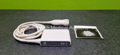 Philips X5-1 Ultrasound Transducer / Probe (Mark on Head - See Photo) *See Photo for Scan Picture*