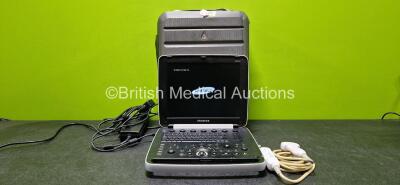 Samsung HM70A Portable Ultrasound *Mfd 2015* (Powers Up, HDD Removed and Cracked Casing - See Photo) with 1 x Samsung CA1-7AD Transducer / Probe *Mfd 2015* (Damaged Cable Casing - See Photo) and 1 x AC Power Supply in Carry Case